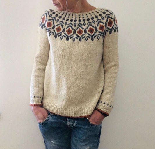 Noors Gebreide Trui voor Dames Gezellige Wintertrui