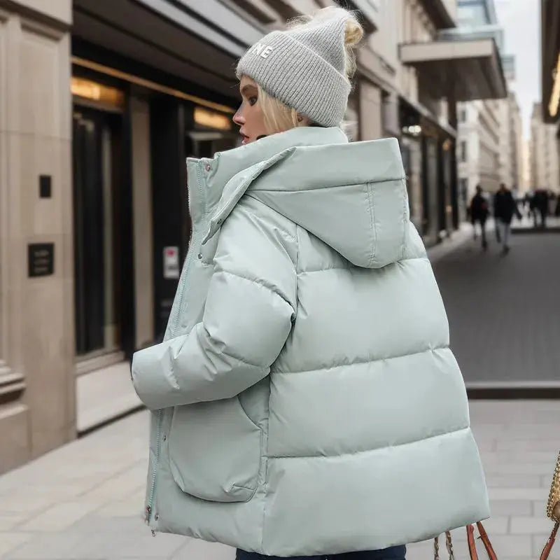 Warme Puffer Winterjas Ontspannen Dagelijkse Draagstijl Dames