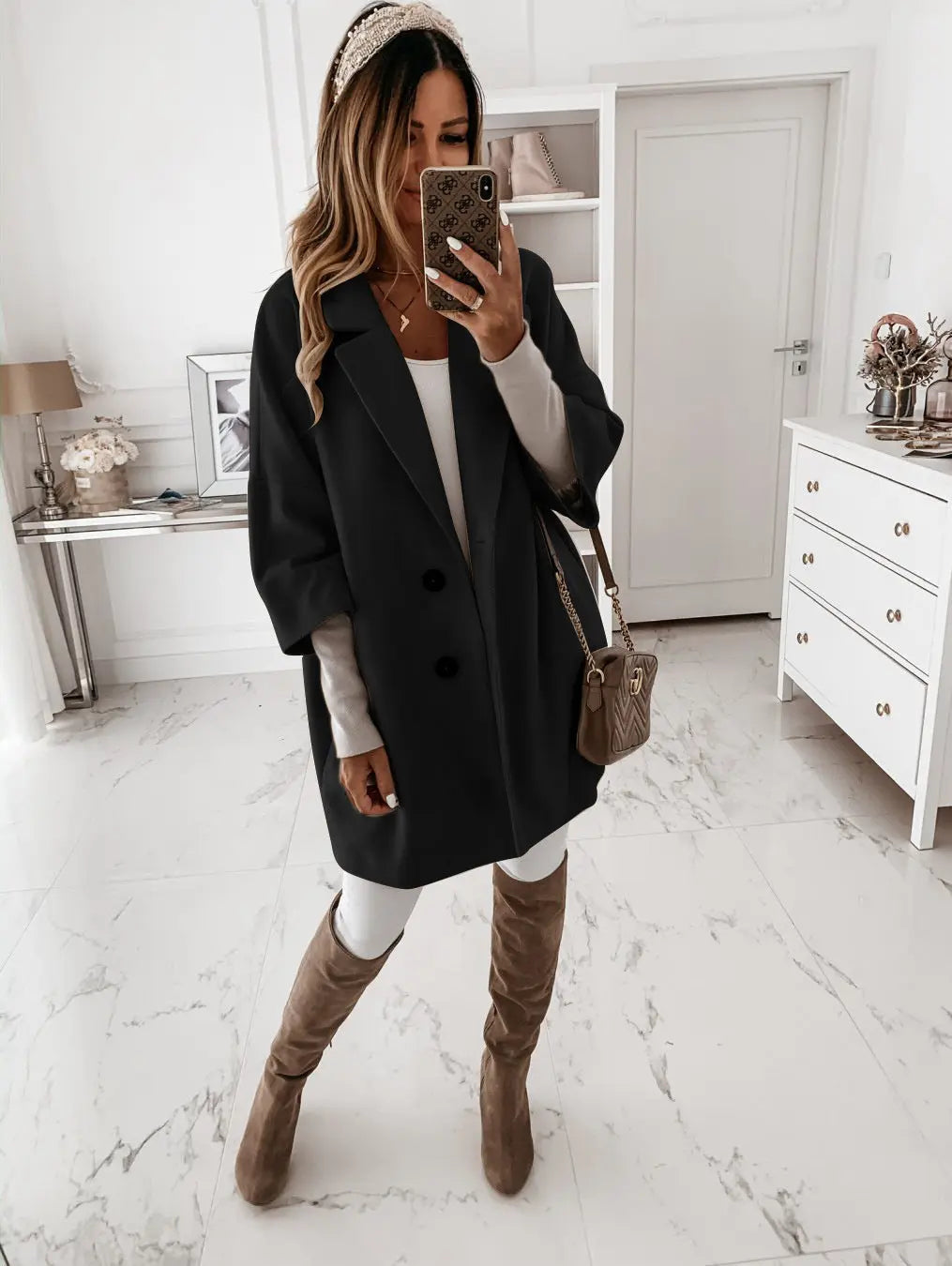 Oversized Winterjas voor Dames Modern Ontwerp