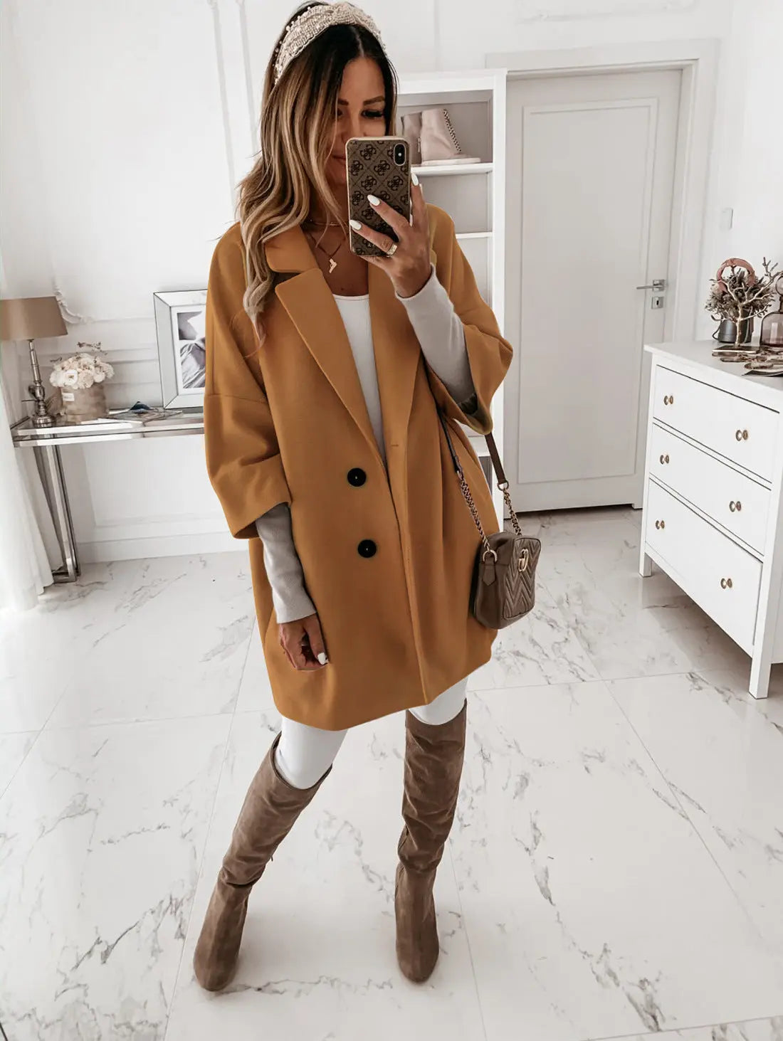 Oversized Winterjas voor Dames Modern Ontwerp