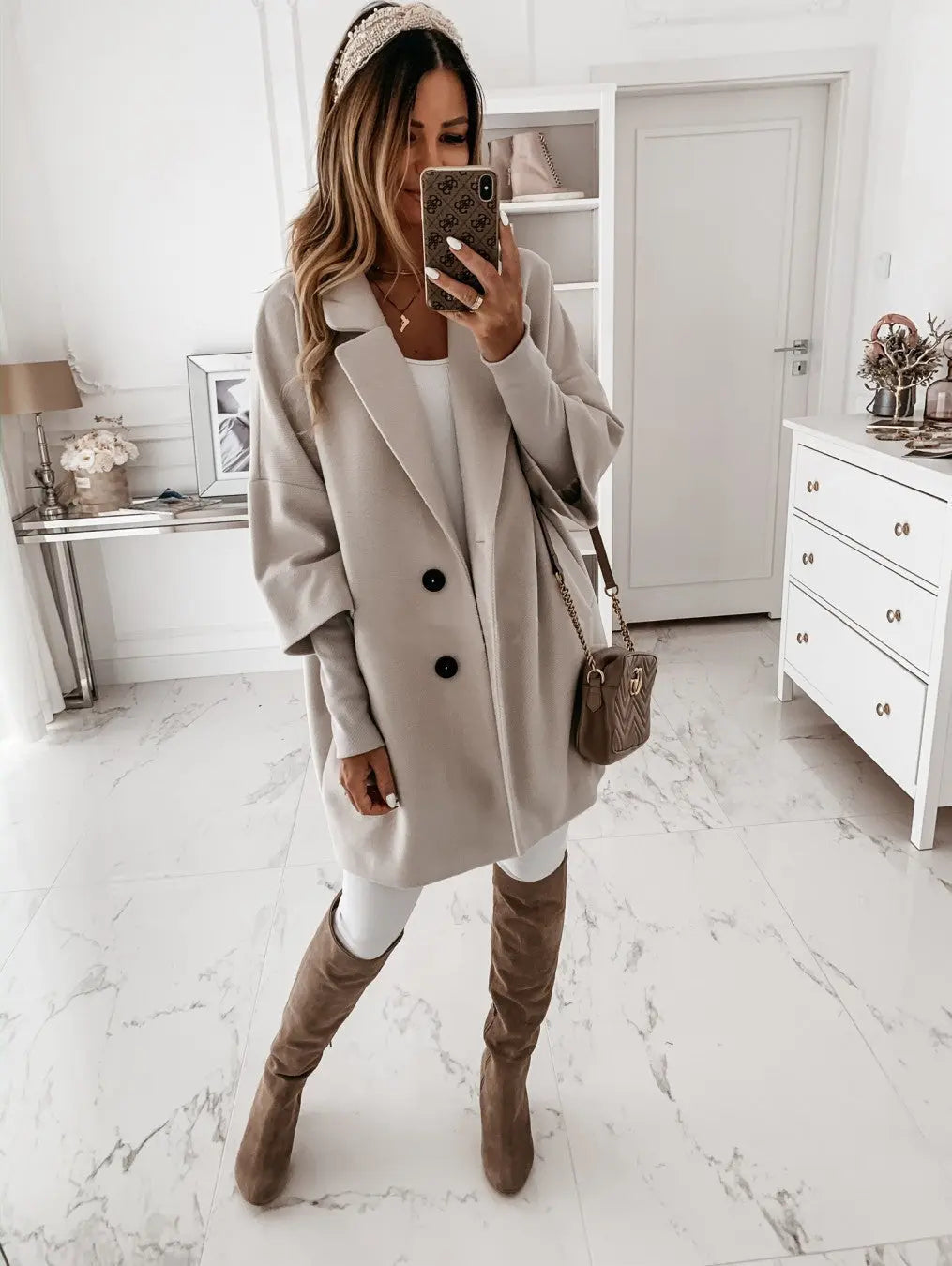 Oversized Winterjas voor Dames Modern Ontwerp