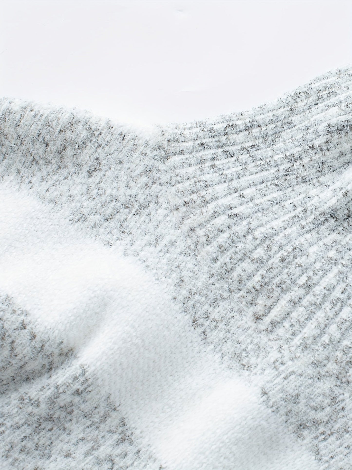 Gestreepte Coltrui Wintertrui voor Dames Gezellige Stijl