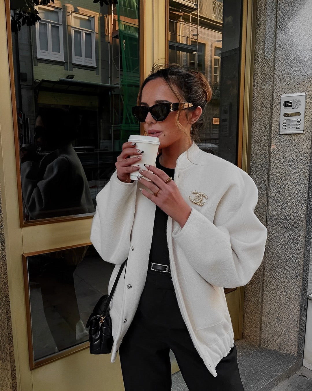 Oversized Knopenjack Gezellige Streetwear Stijl Dames