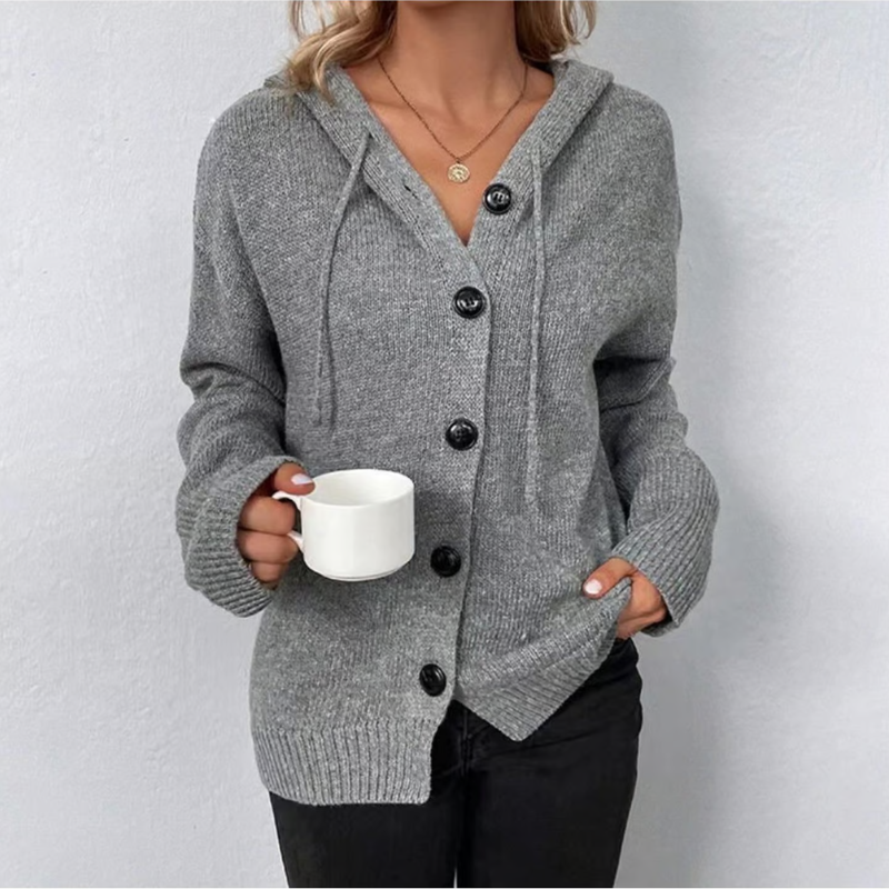 Gebreid Wintervest met Knopen voor Dames Casual Stijl