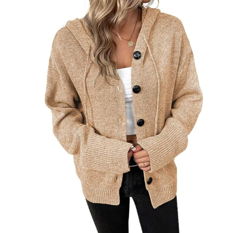 Gebreid Wintervest met Knopen voor Dames Casual Stijl