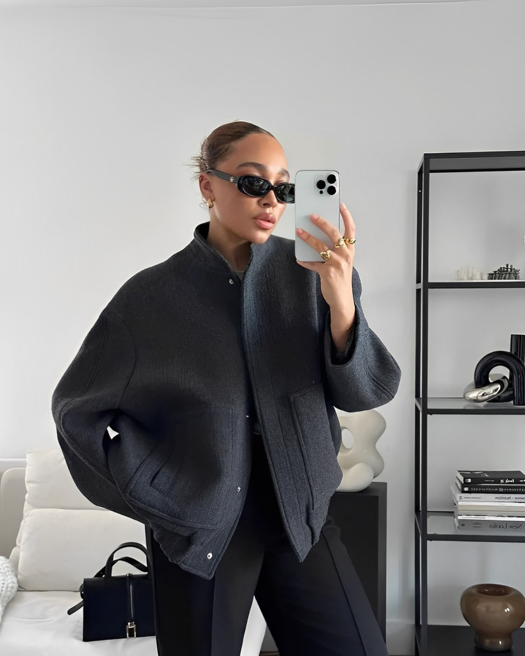 Oversized Knopenjack Gezellige Streetwear Stijl Dames