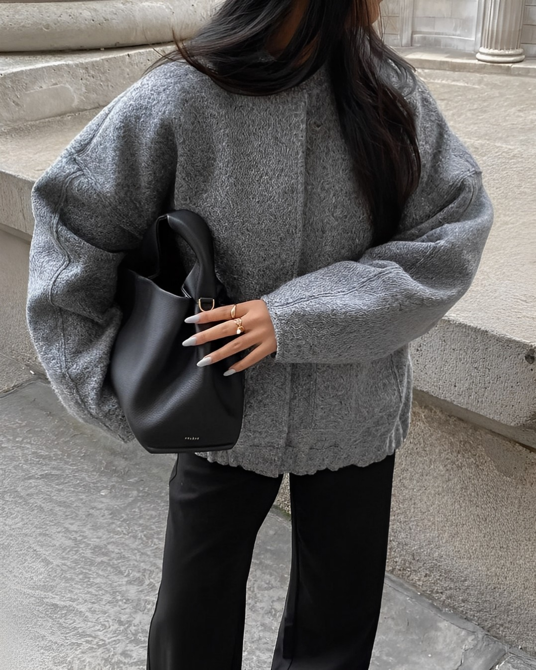 Oversized Knopenjack Gezellige Streetwear Stijl Dames