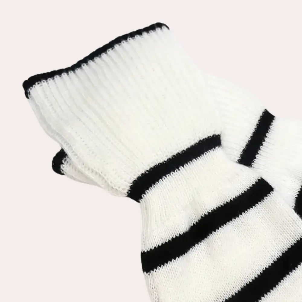 Trendy gestreepte coltrui met modern design voor vrouwen