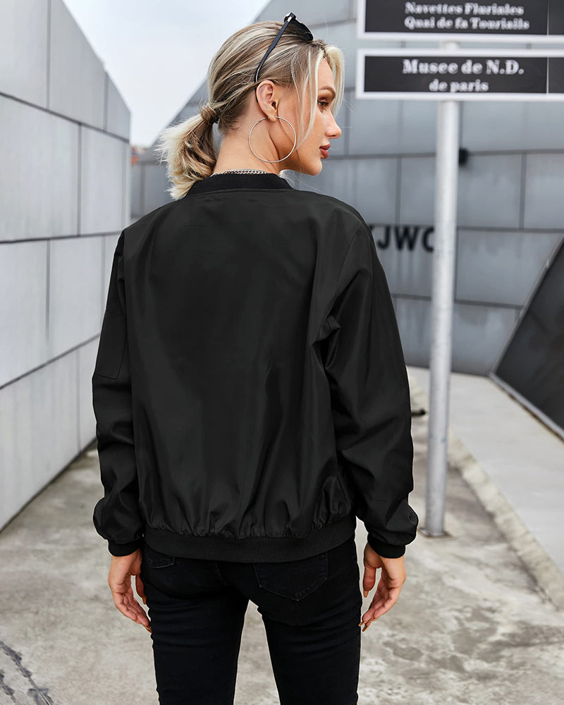 Bomberjack Casual Rits Streetwear Stijl Dames