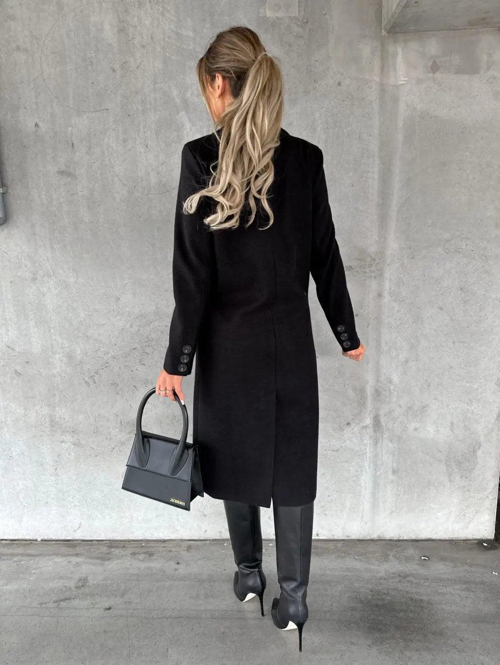 Lange Dubbelzijdige Winterjas voor Dames Elegante Stijl