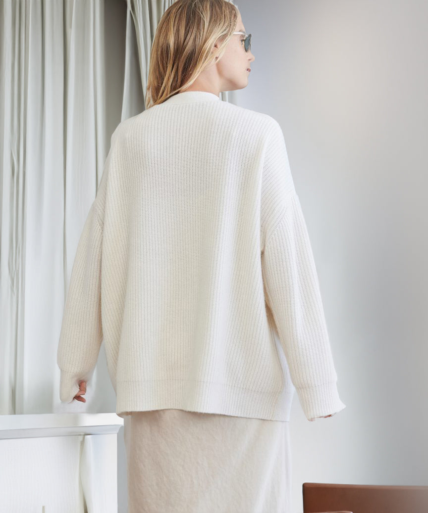 Oversized Knopen Gebreid Vest Dames Trendy Casual Trui