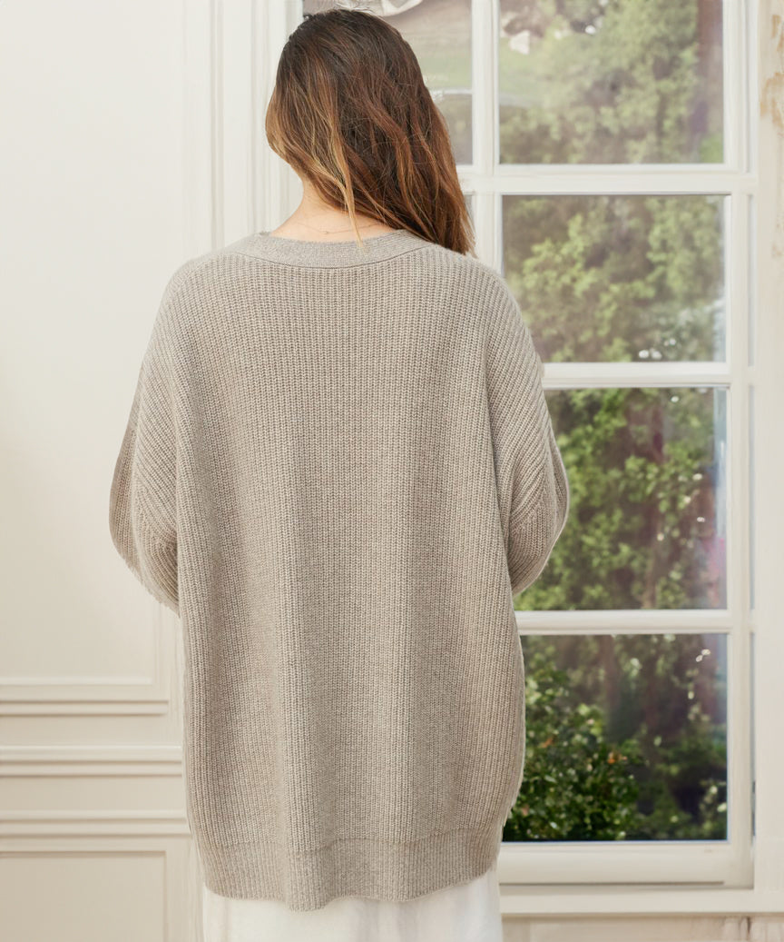 Oversized Knopen Gebreid Vest Dames Trendy Casual Trui