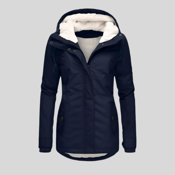 Warme Fleecegevoerde Winterjas met Capuchon voor Dames