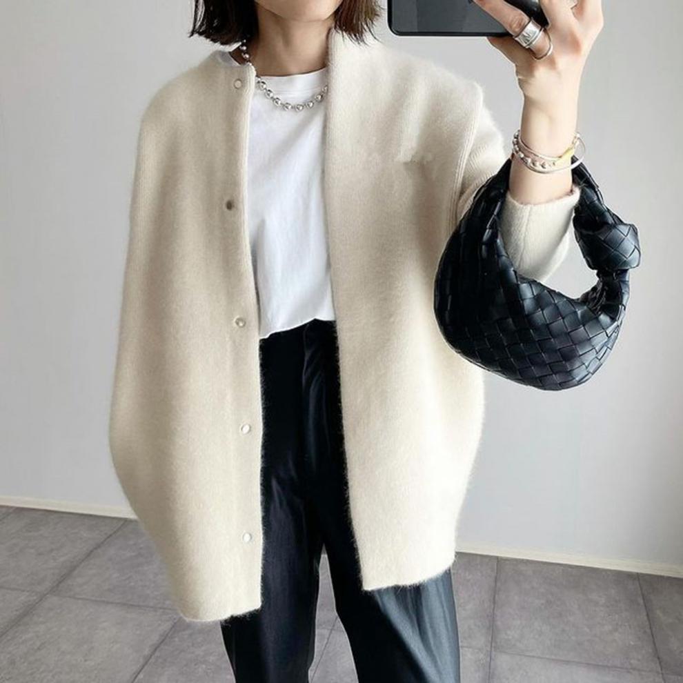 Lange Oversized Gebreid Vest Casual Knopen Trui Dames