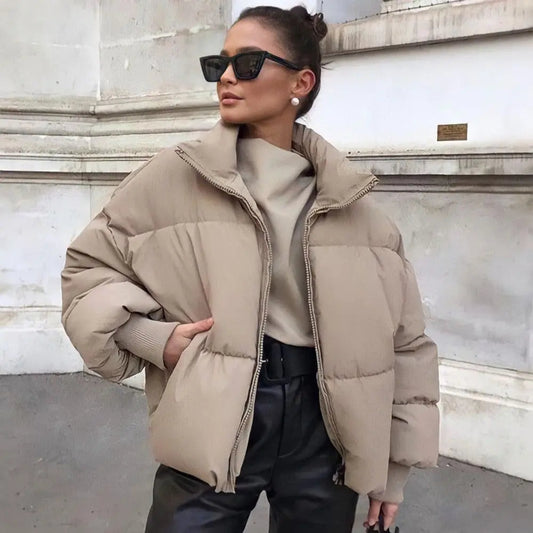 Oversized Winter Pufferjack Trendy Gezellige Stijl Dames