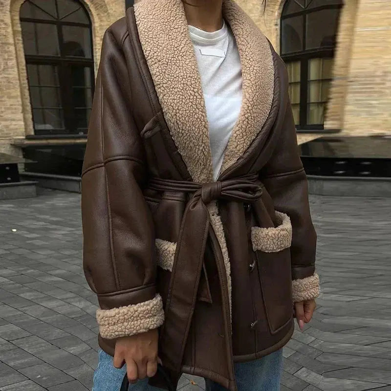 Oversized Winterjas Gezellige Trendy Stijl Dames