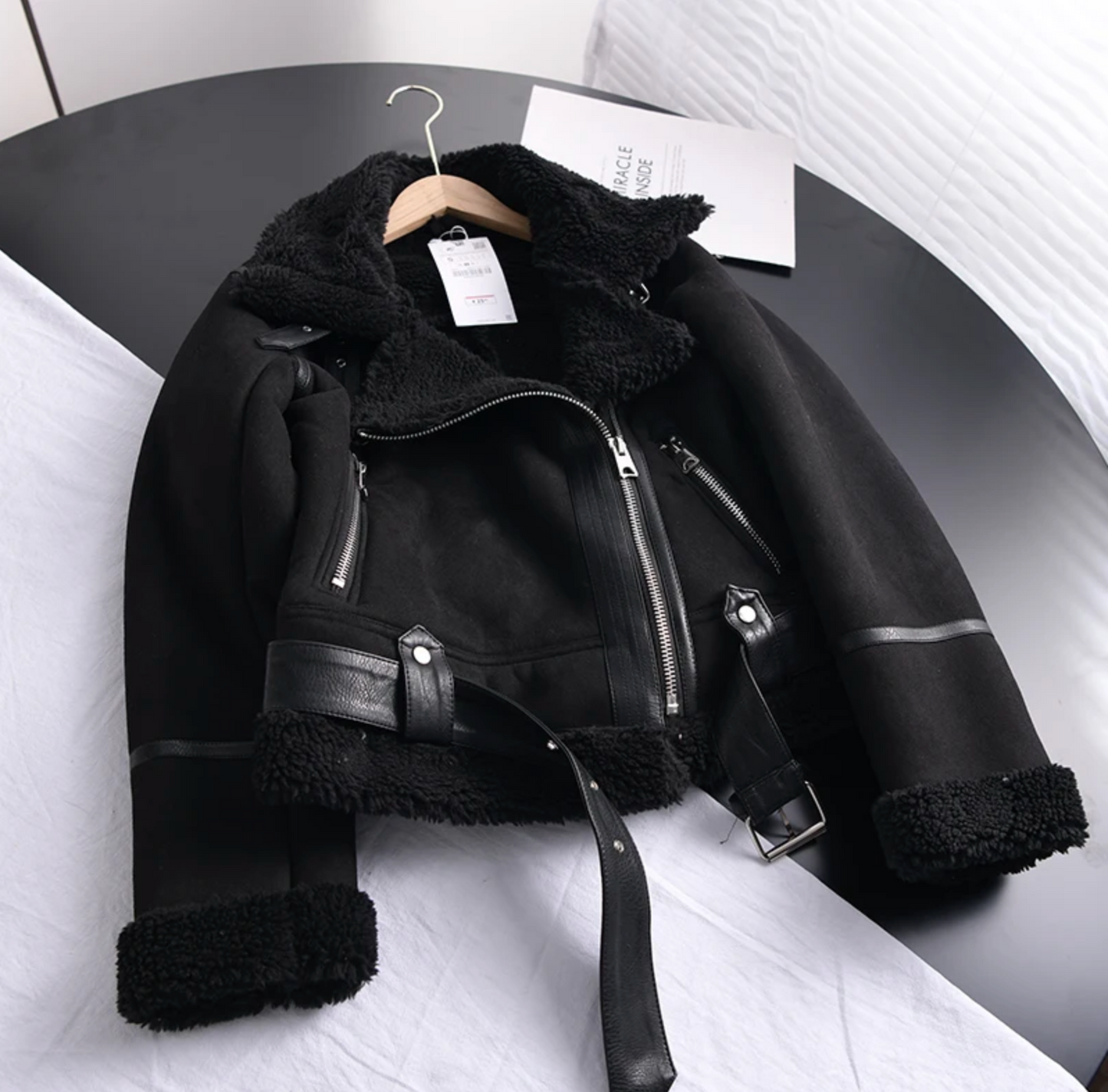 Winter Shearling Jack Gezellig Warm Ontwerp Dames
