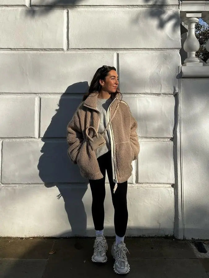 Oversized Winterjack Gezellige Teddy Stijl Dames