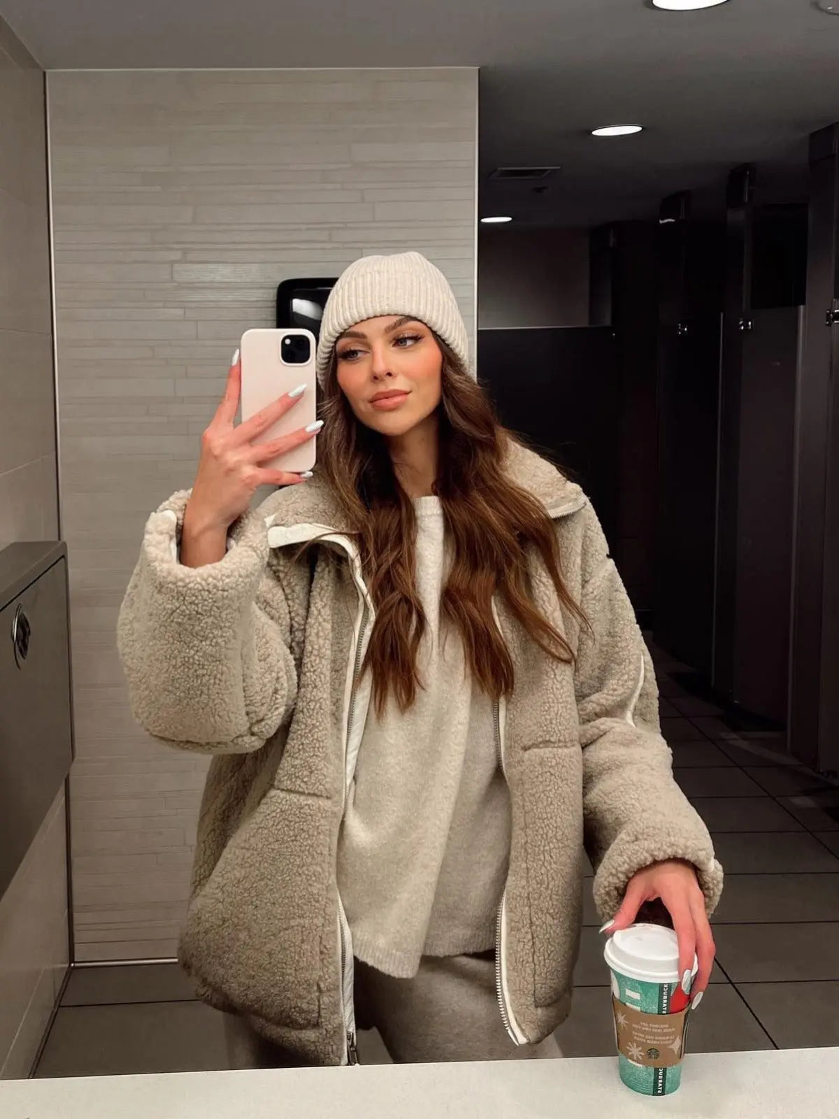 Oversized Winterjack Gezellige Teddy Stijl Dames