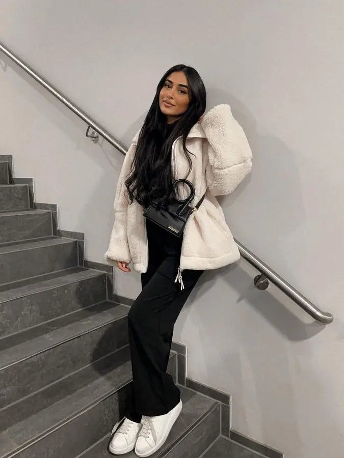 Oversized Winterjack Gezellige Teddy Stijl Dames