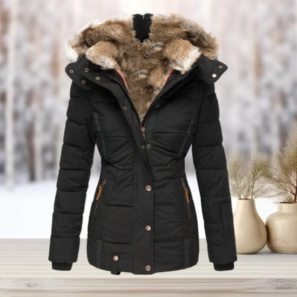 Warme Winterjas met Capuchon voor Dames Gezellige Stijl