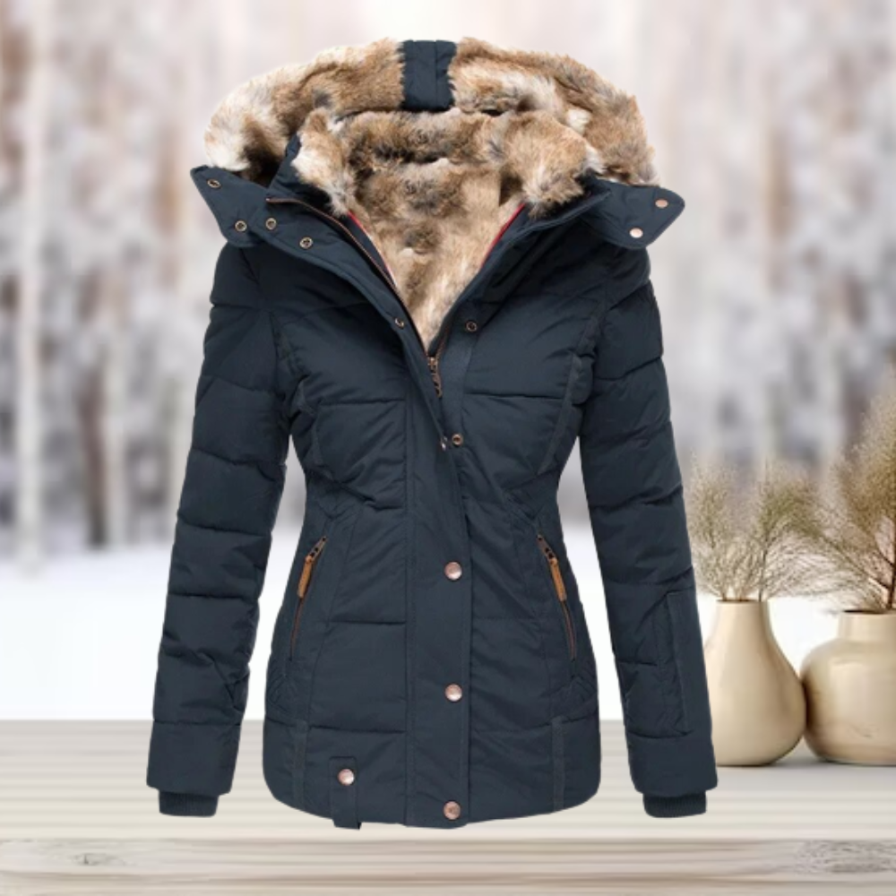 Warme Winterjas met Capuchon voor Dames Gezellige Stijl