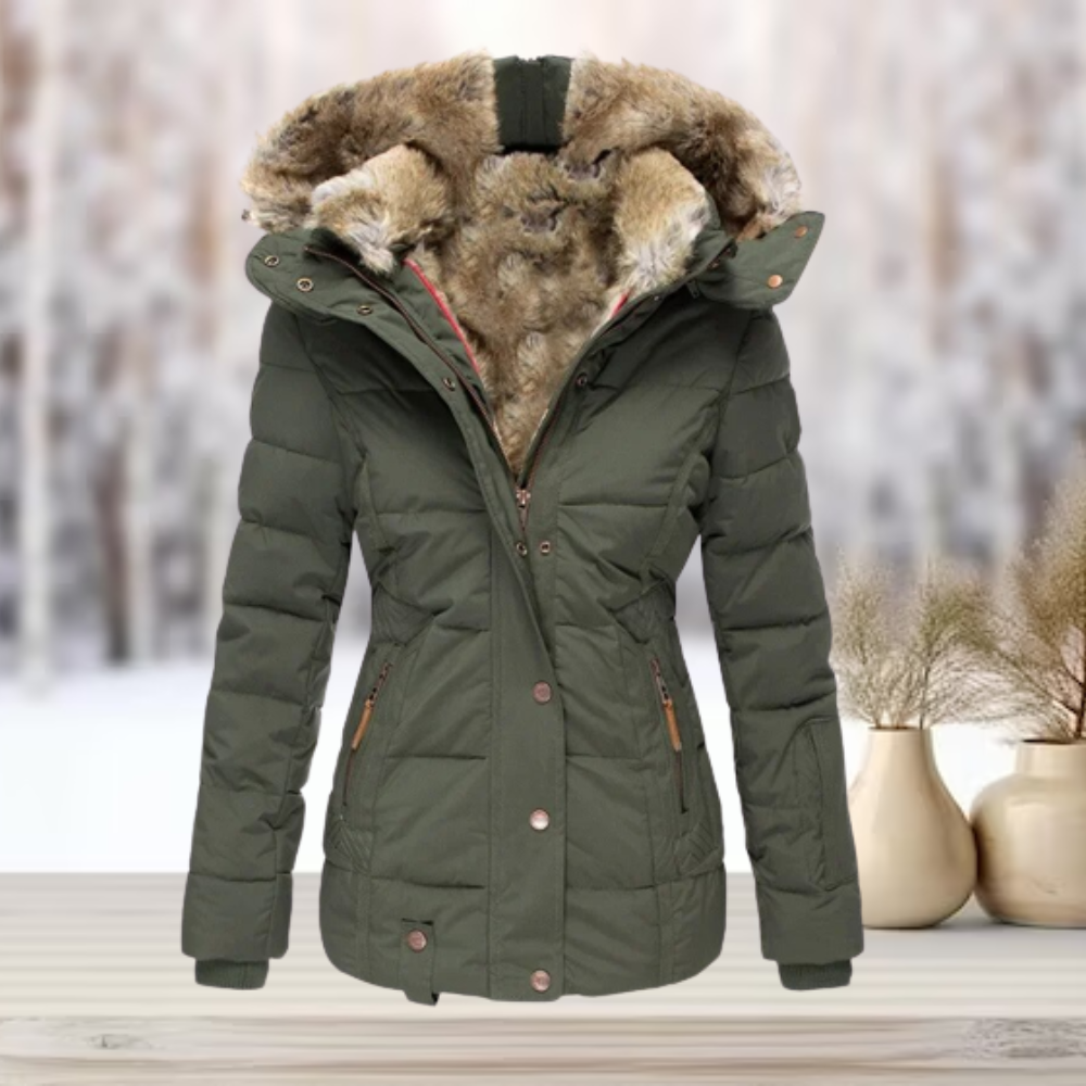 Warme Winterjas met Capuchon voor Dames Gezellige Stijl
