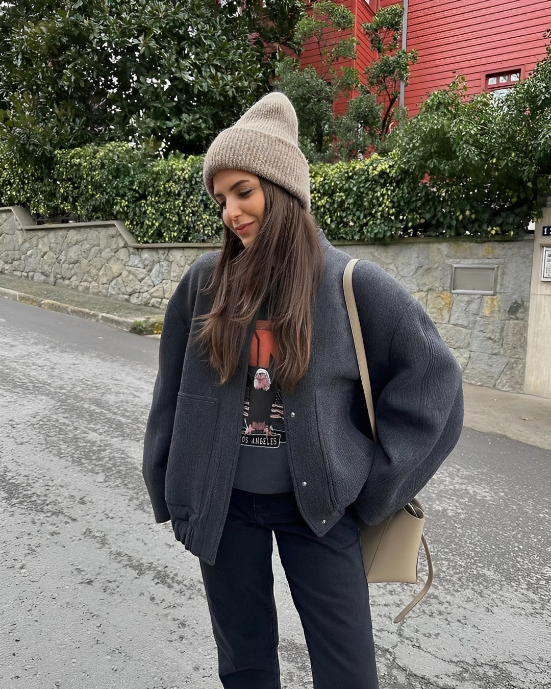 Oversized Knopenjack Gezellige Streetwear Stijl Dames