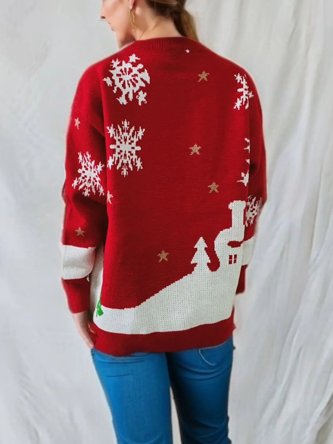 Kersttrui Dames Peperkoek Man Feestelijke Gebreide Pullover Dames