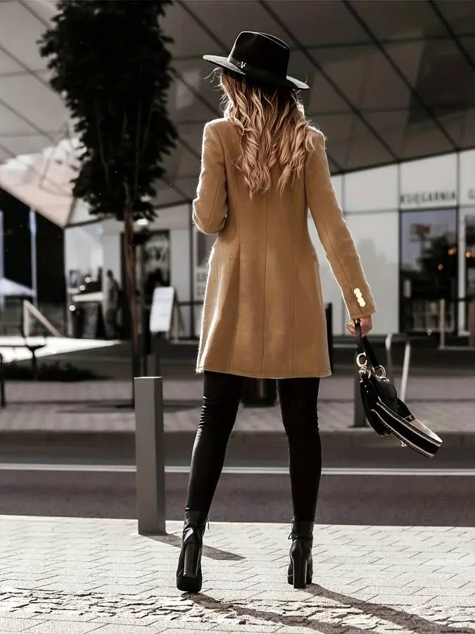 Dubbelzijdige Winterjas voor Dames Elegant Ontwerp