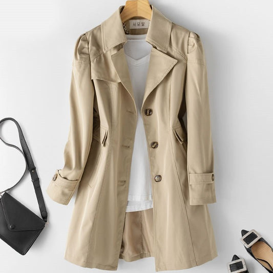 Klassieke Trenchcoat Met Knopen Voor Dames