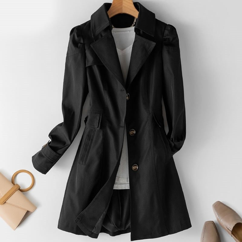 Klassieke Trenchcoat Met Knopen Voor Dames