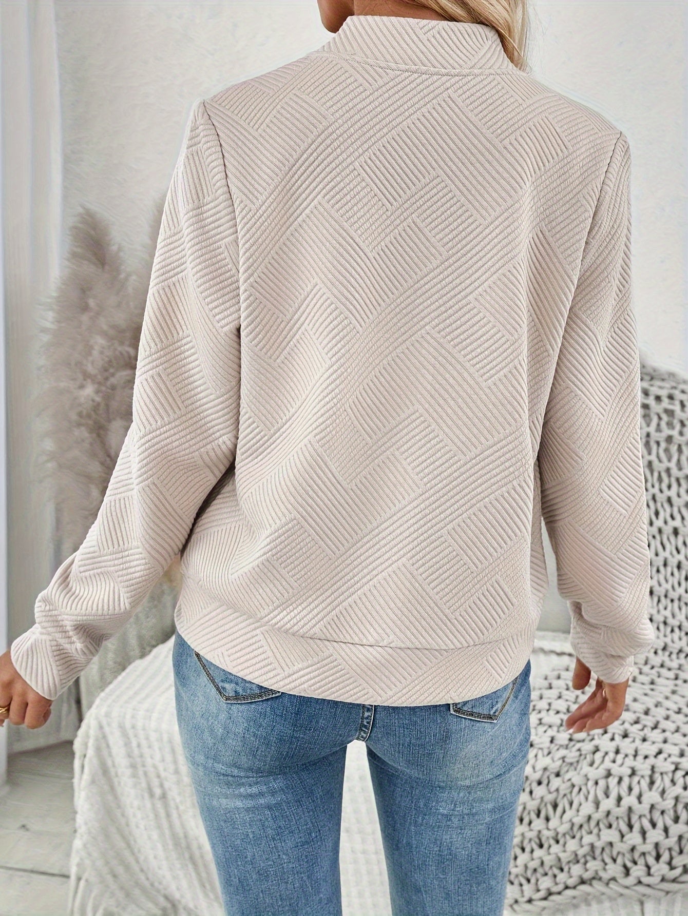 Winter Jack Met Patroon Elegante Dagelijkse Stijl Dames