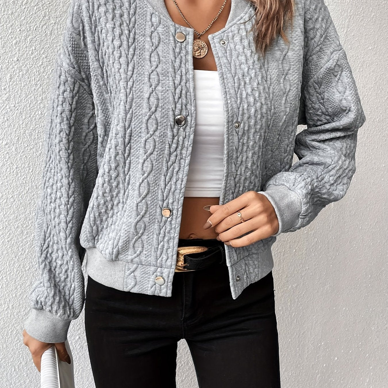 Gewatteerd Winterjack Trendy Casual Stijl Dames