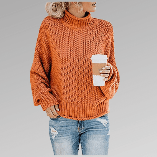 Dikke Gebreide Wintertrui met Hoge Hals voor Dames Gezellige Stijl
