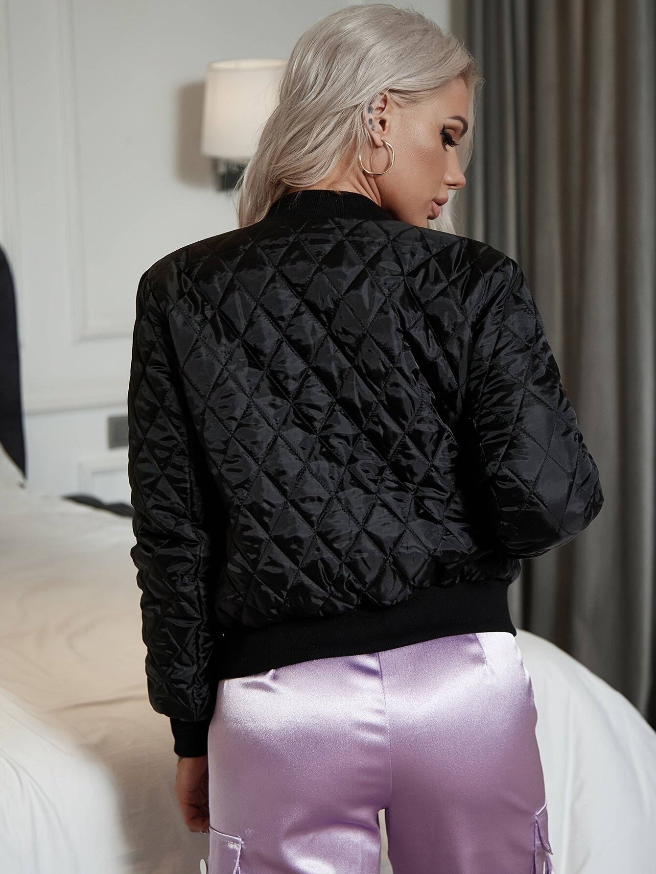 Gewatteerd Winterjack Trendy Casual Stijl Dames