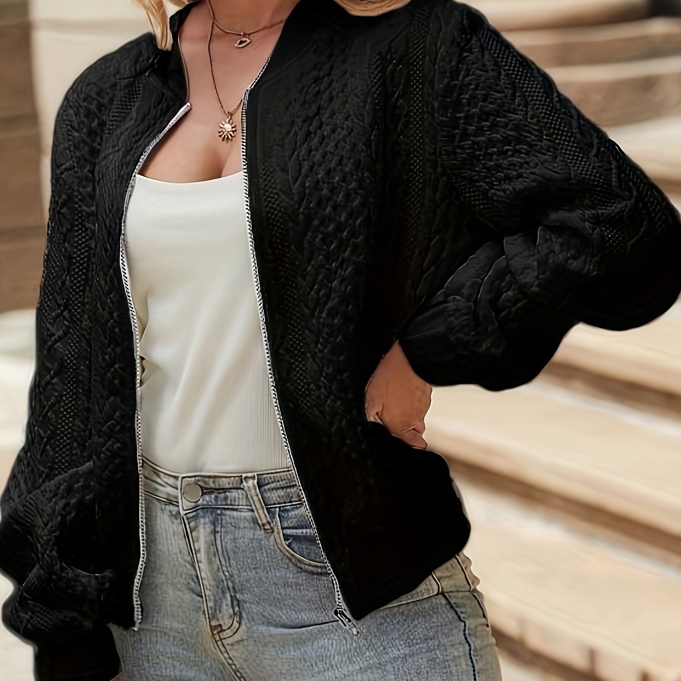 Gewatteerd Winter Bomberjack Gezellige Casual Stijl Dames