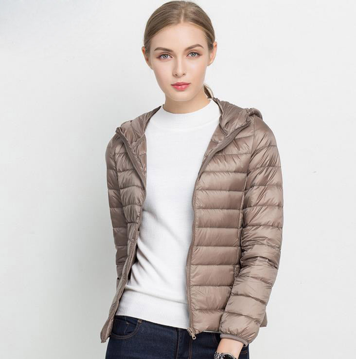 Pufferjack Met Capuchon Lichtgewicht Casual Bovenkleding Dames