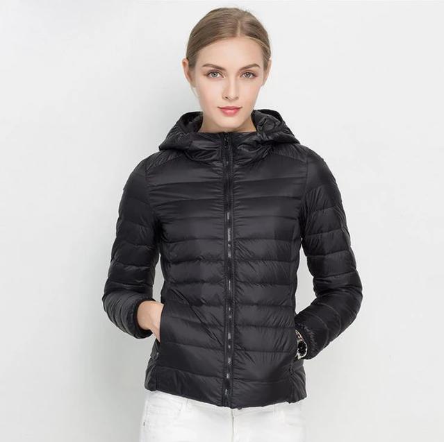 Pufferjack Met Capuchon Lichtgewicht Casual Bovenkleding Dames