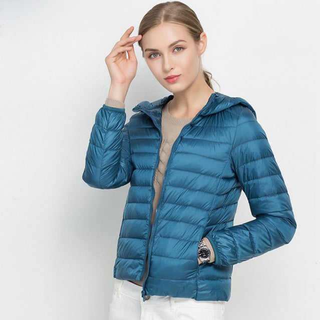 Pufferjack Met Capuchon Lichtgewicht Casual Bovenkleding Dames