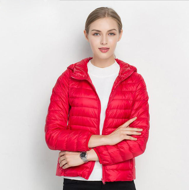 Pufferjack Met Capuchon Lichtgewicht Casual Bovenkleding Dames