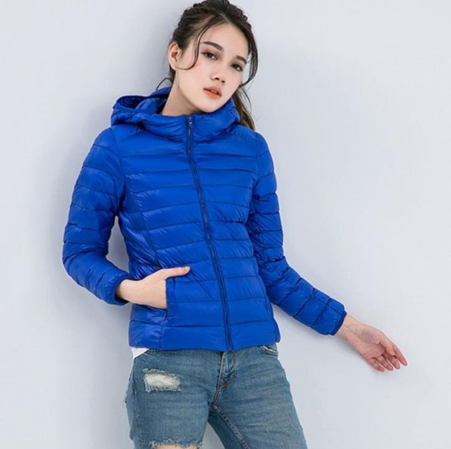 Pufferjack Met Capuchon Lichtgewicht Casual Bovenkleding Dames