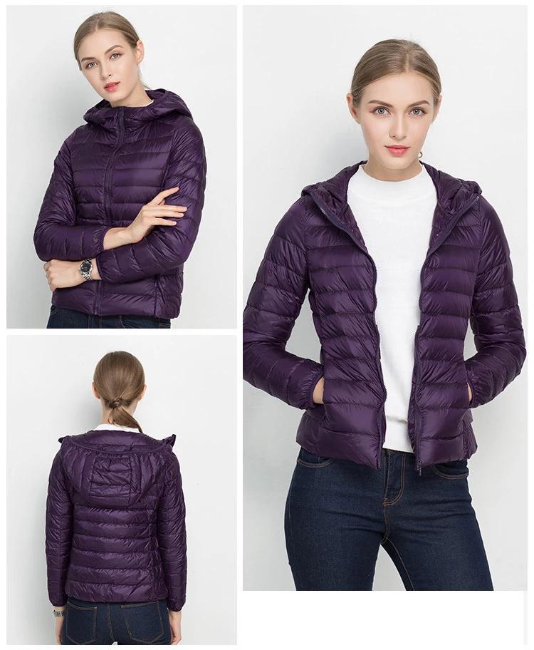 Pufferjack Met Capuchon Lichtgewicht Casual Bovenkleding Dames