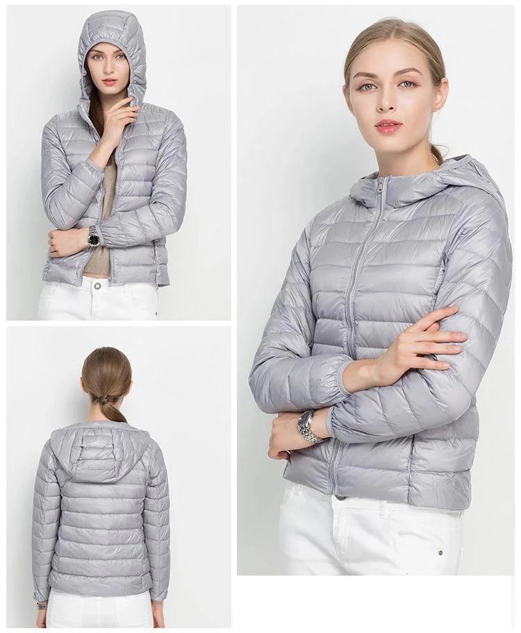 Pufferjack Met Capuchon Lichtgewicht Casual Bovenkleding Dames