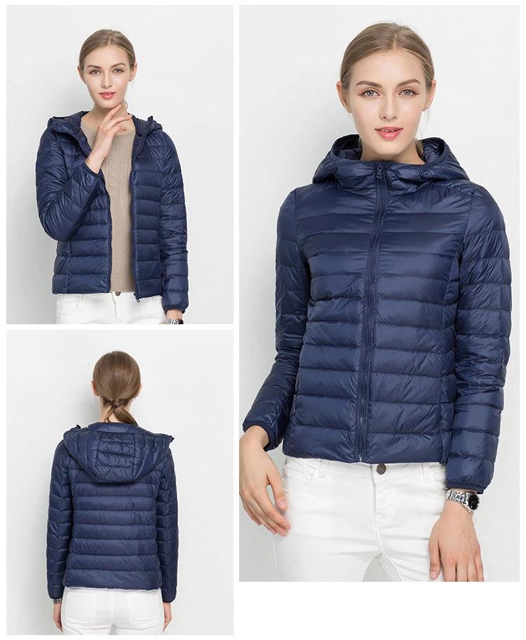 Pufferjack Met Capuchon Lichtgewicht Casual Bovenkleding Dames