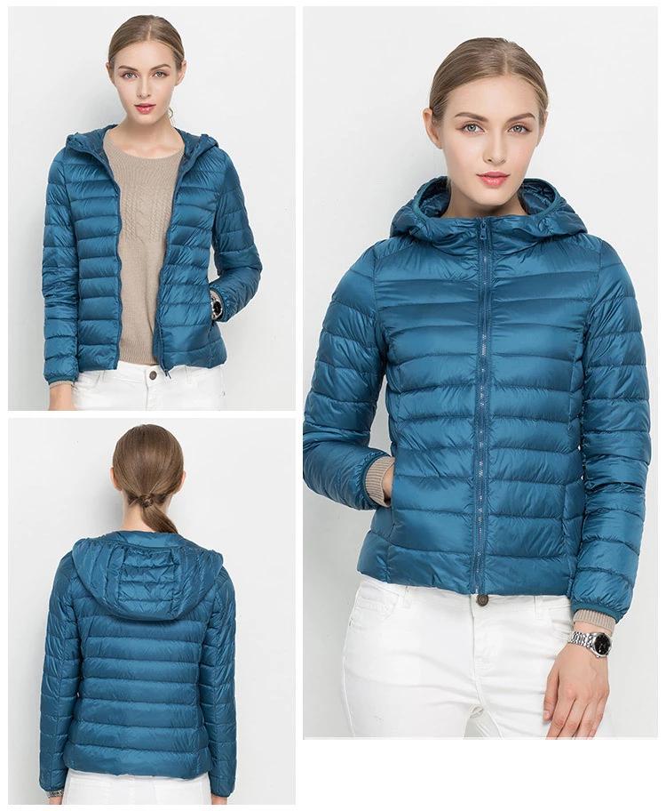 Pufferjack Met Capuchon Lichtgewicht Casual Bovenkleding Dames