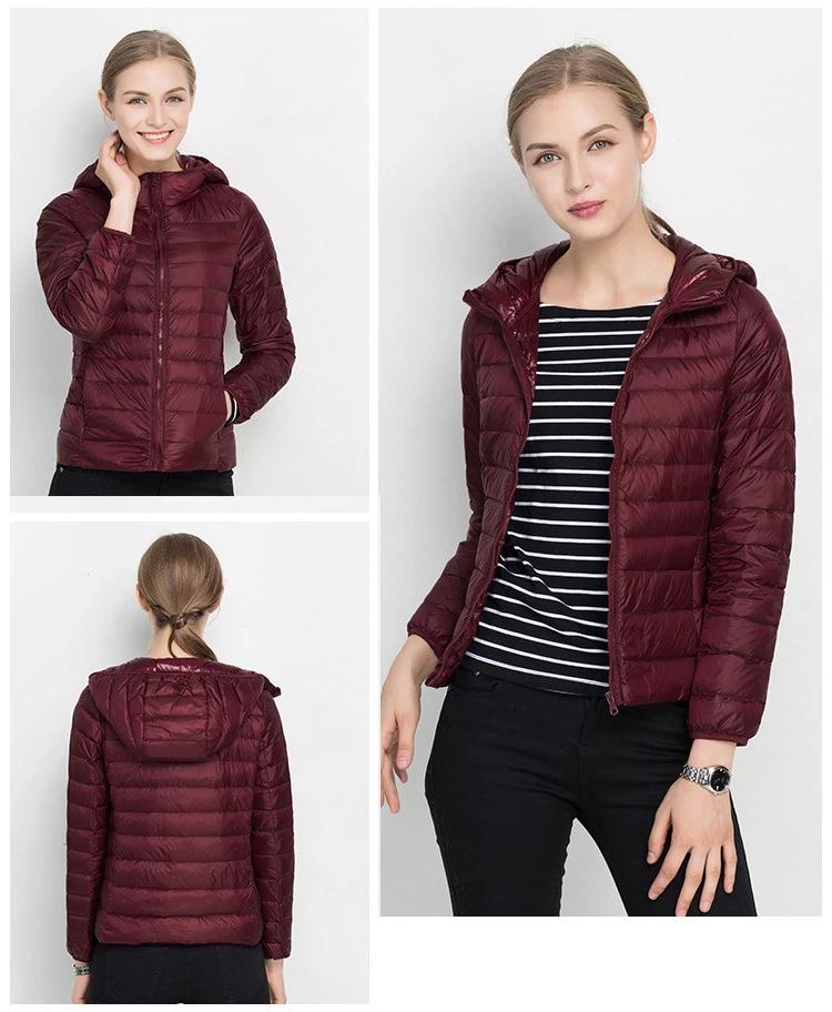 Pufferjack Met Capuchon Lichtgewicht Casual Bovenkleding Dames