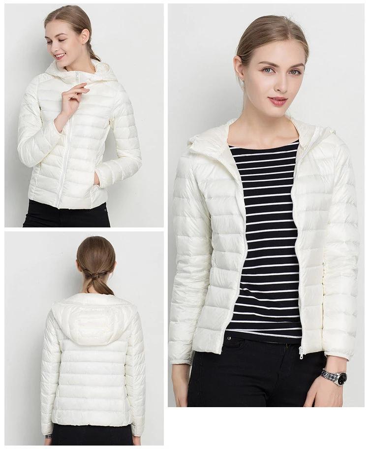 Pufferjack Met Capuchon Lichtgewicht Casual Bovenkleding Dames