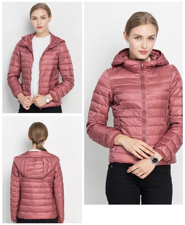 Pufferjack Met Capuchon Lichtgewicht Casual Bovenkleding Dames