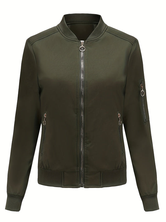 Stijlvol Winter Bomberjack Trendy Dagelijks Draagstijl Dames